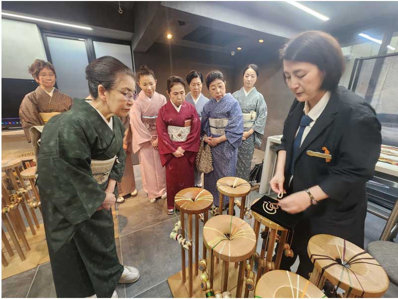 きものでおでかけ③/神楽坂 「道明」にて奈良紐体験
