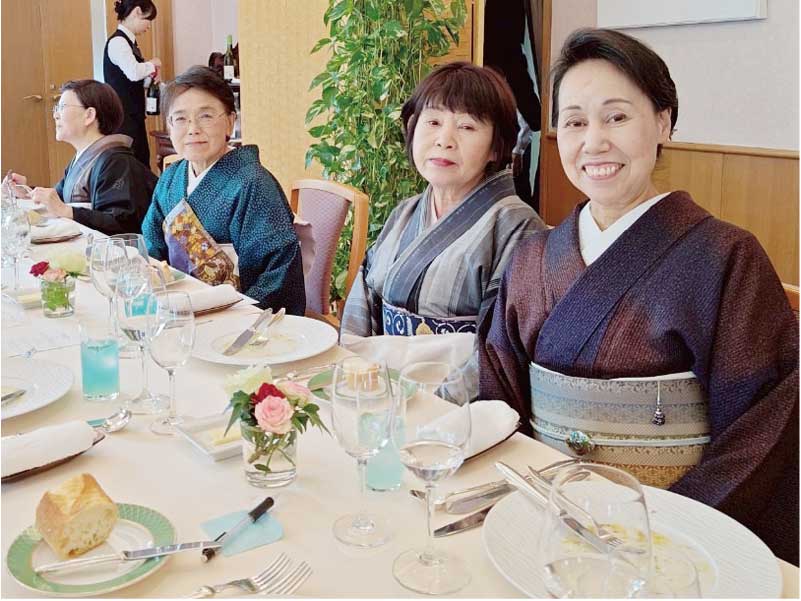 きものでお食事⑤/フランス料理アルピーノ
